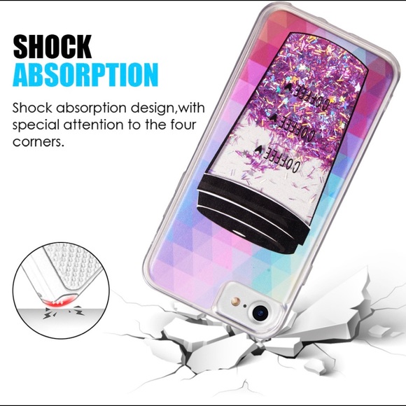 Pink Coffee Glitter Case for iPhone 7/8 PLUS - Picture 3 of 5